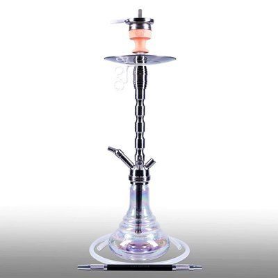 Кальян высокий на одну персону с силиконовой трубкой AMY Deluxe SS 02R PLUS Style steel (78 см) Прозрачный 1150156 фото