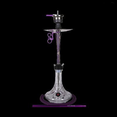 Хороший кальян для 1 персоны со стеклянной колбой AMY Deluxe 112.01 Radiant (75 см) фиолетовый 1152132 фото